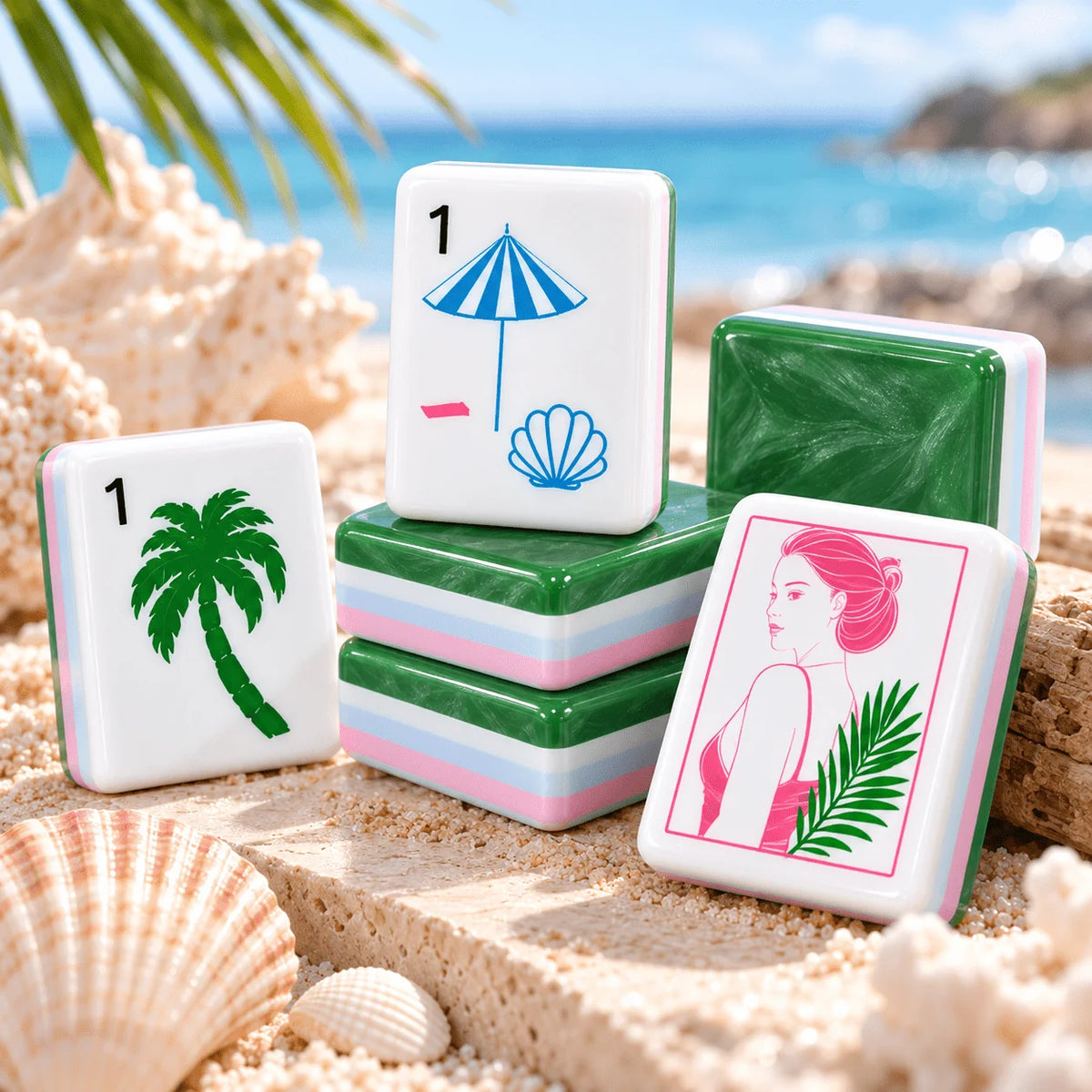 Jade Beauty Mahjong Set, detail 5