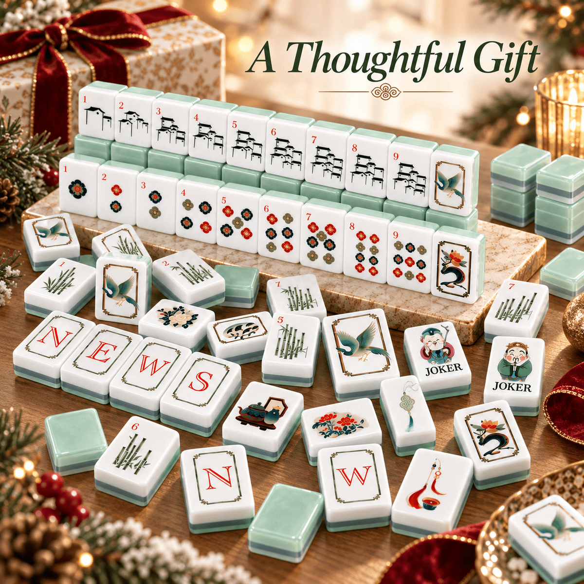 Elegant Crane Mahjong Set, detail 7