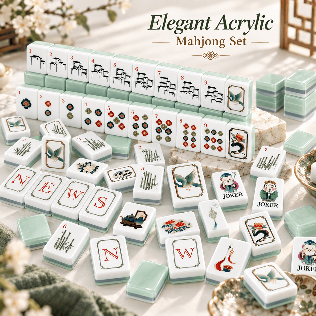 Elegant Crane Mahjong Set, detail 5