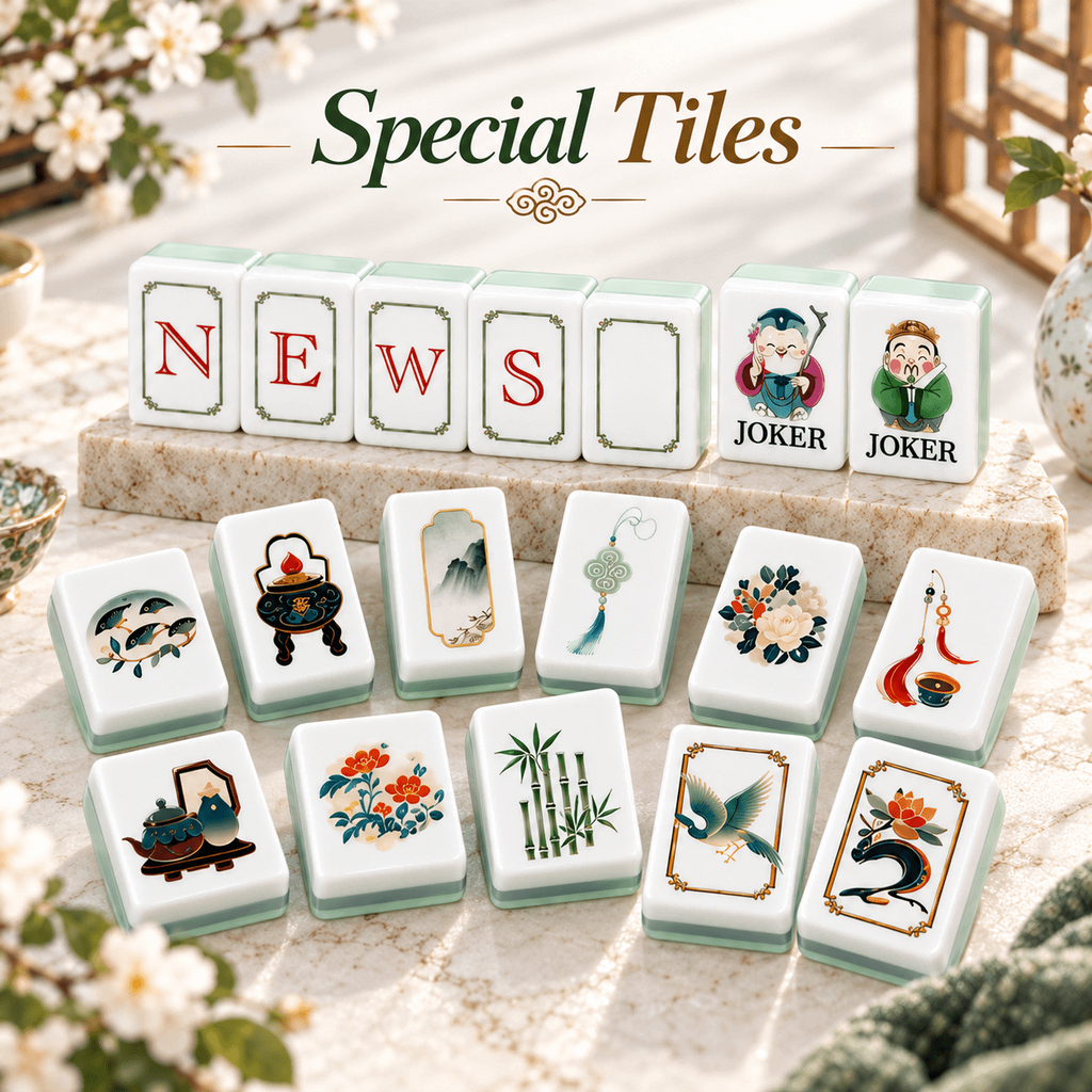 Elegant Crane Mahjong Set, detail 4