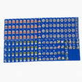 Cobalt Garden Mahjong Set, all 160 tiles laid out