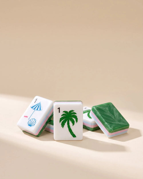 Shell Beach Mahjong Set: four tiles from the set